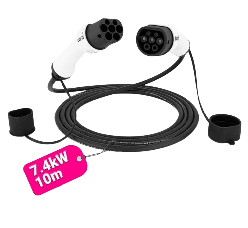 Cord EV 7.4KW Charging Cable 10 Metre 32a Black
